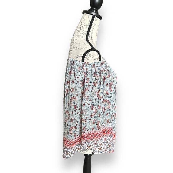 Knox Rose Floral Off-Shoulder Boho Blouse Small - Picture 4 of 8